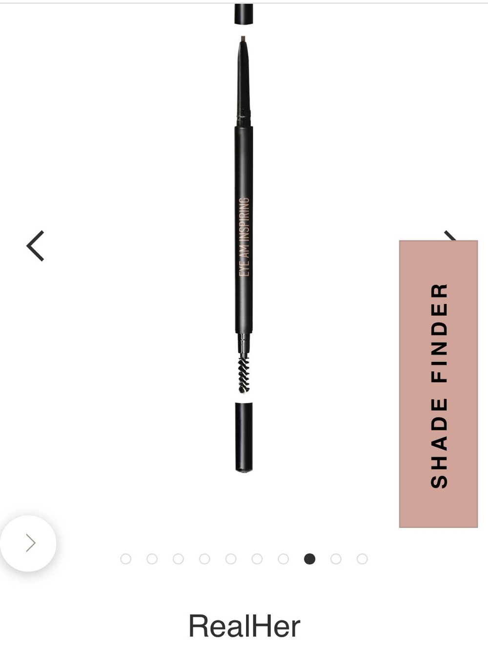 RealHer Eyebrow Slim Brow Pencil & Spoolie — Dark Brown